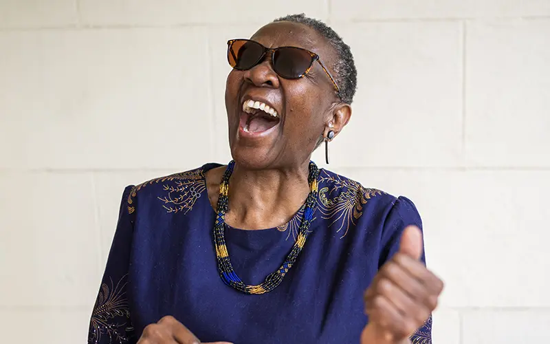 stylish older woman